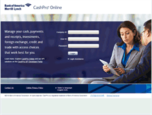 Tablet Screenshot of cashproonline.bankofamerica.com